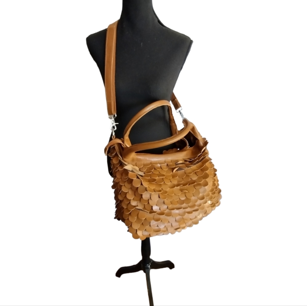 Ameri Leather Unique Tote Crossbody Hobo Bag Over… - image 3